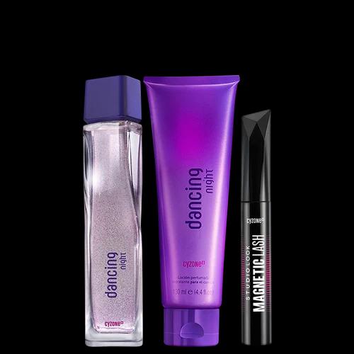 1 Dancing Nigth 90 ml+ 1 Crema Perfumada Dancing Nigth + 1 Mascara de Pestañas Magnetic Lash Studio Look